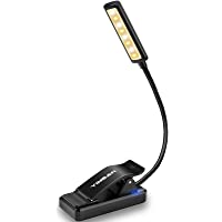 YINSAN Luz de Lectura Recargable - Luz de Libro con 9 LED- 9 Modos de Brillo- 360 ° Flexible- Lámpara con Pinza para…